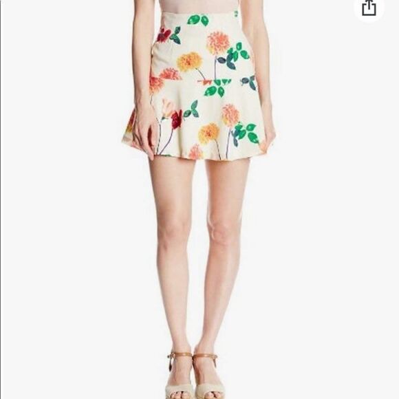 BB Dakota Goodwin Lush Cupra Touch Floral Skater Skirt - Picture 3 of 8